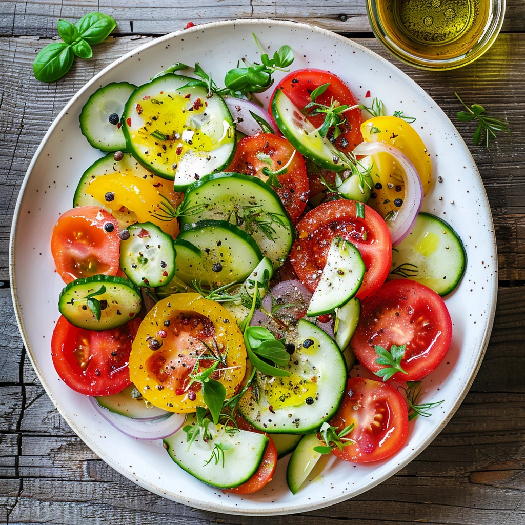 Овочевий салат з авокадо та оливковою олією