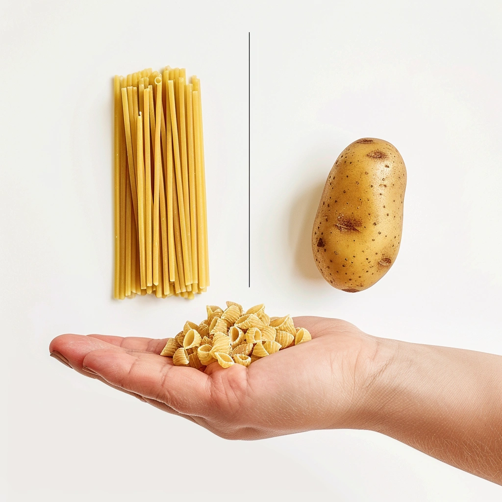 Візуалізація порції вуглеводів розміром з кулак