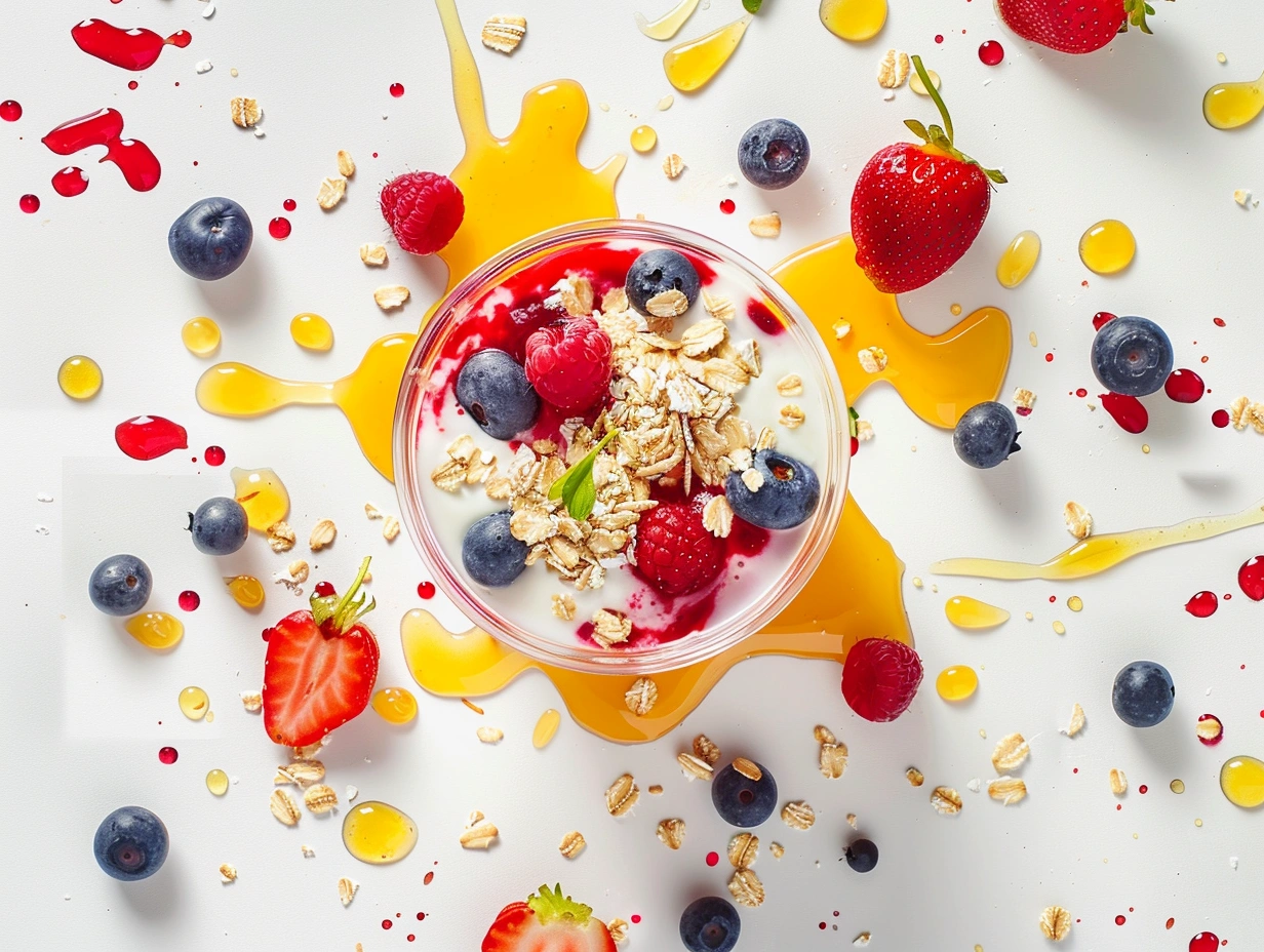 Ягідний смузі з вівсянкою та горіхами